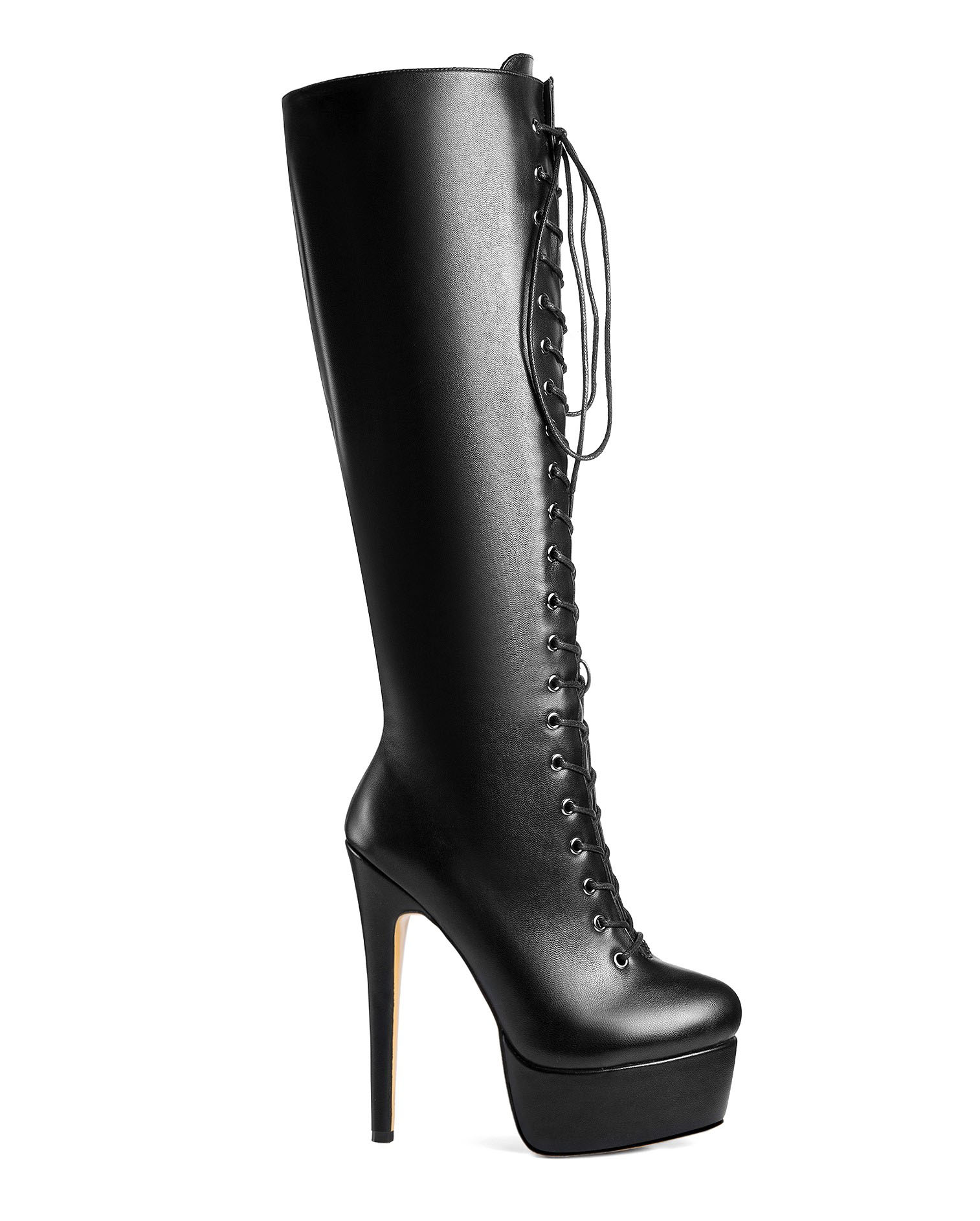 Ann Creek Women's High Fashion Ultra High Stiletto Heels Platform Lace Up Boots - Picture 3 of 17
