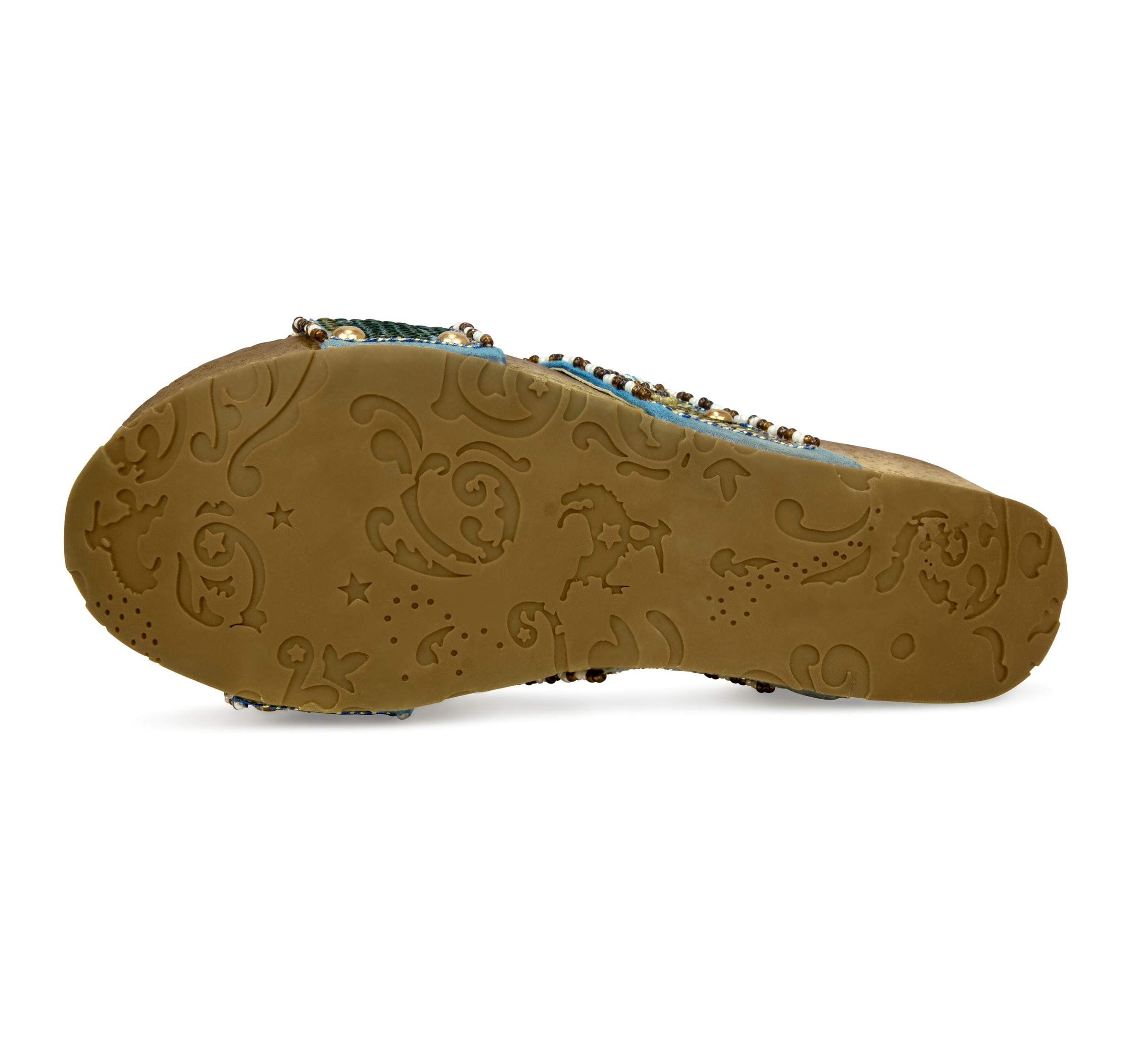 Sandalias de cuña de plataforma para mujer Ann Creek escalas cuentas estrás - Imagen 6 de 6