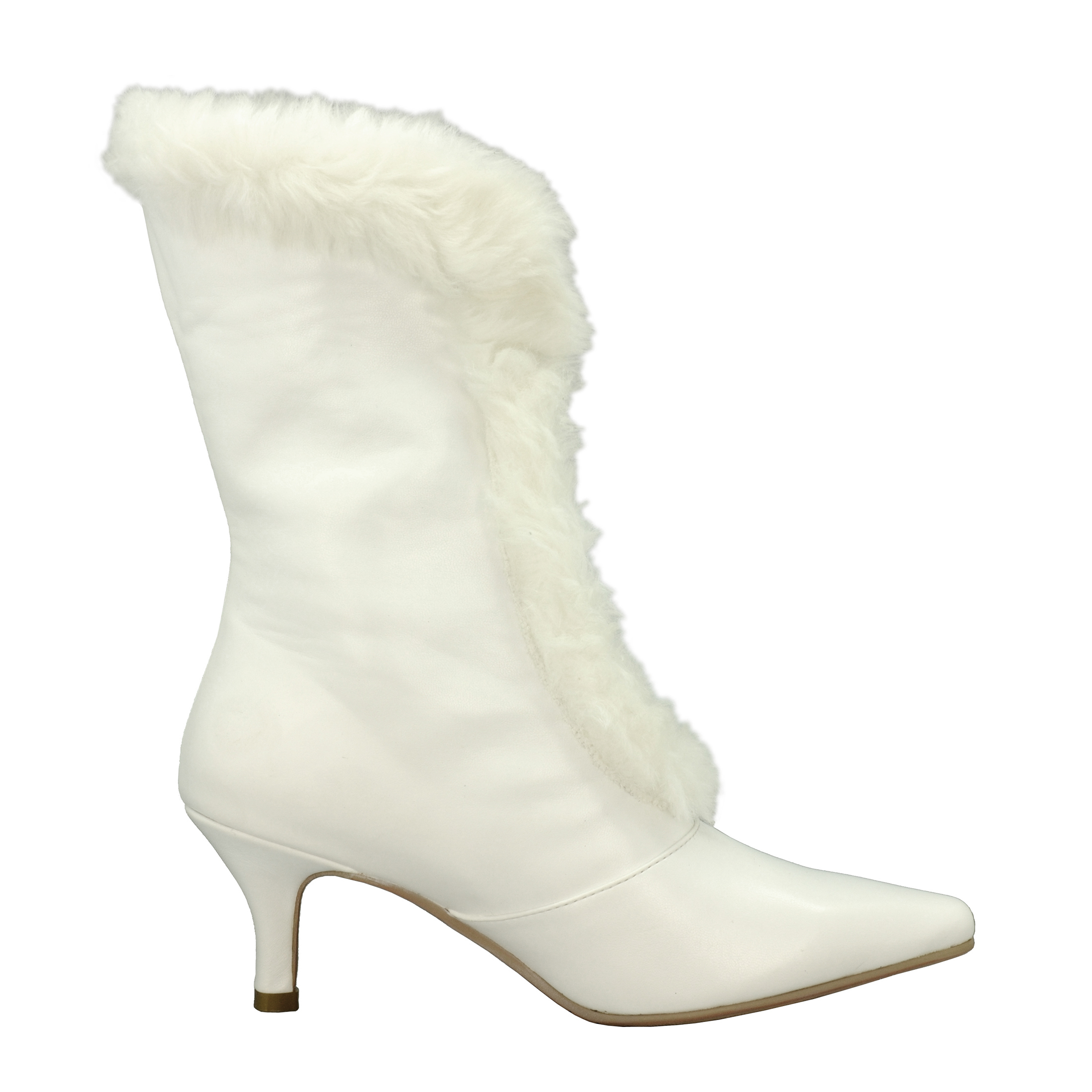 Ann Creek Women's Shearling Boots Faux Fur Mid-Calf Kitten Heel Pointy Toe Adult - Picture 11 of 16