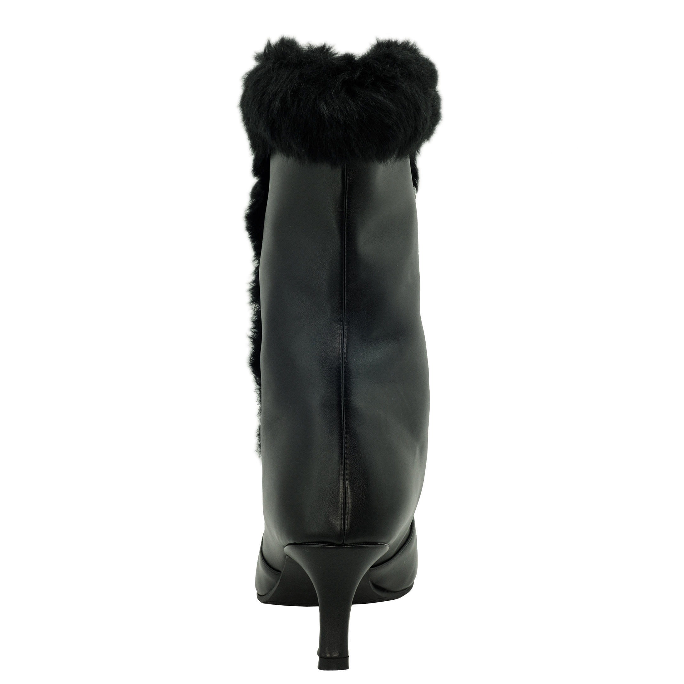 Ann Creek Women's Shearling Boots Faux Fur Mid-Calf Kitten Heel Pointy Toe Adult - Picture 7 of 16