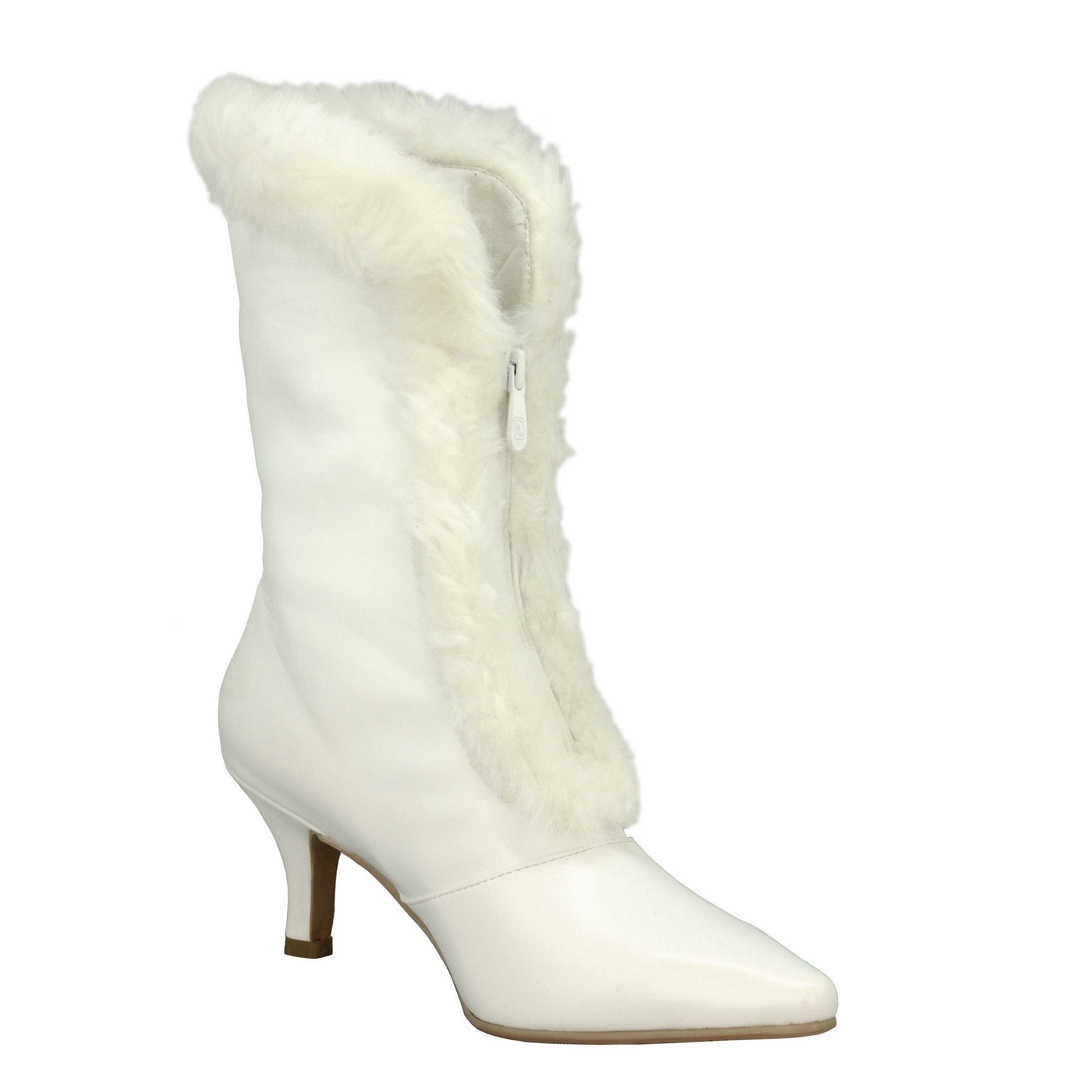 Ann Creek Women's Shearling Boots Faux Fur Mid-Calf Kitten Heel Pointy Toe Adult - Picture 10 of 16