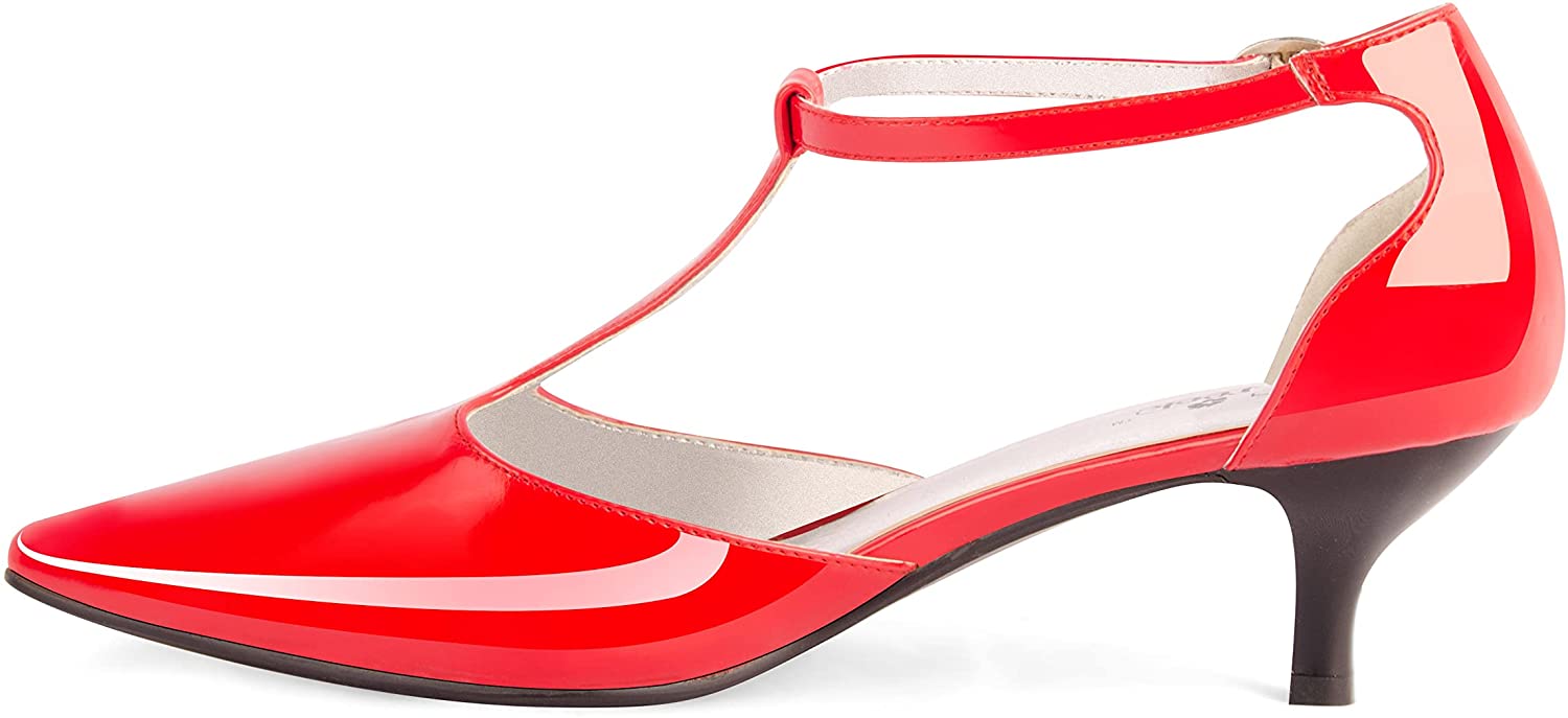 Ann Creek Women's Kitten Heel T-Strap Sandals Polka-dot Assorted Colors Female - Picture 40 of 62