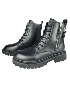 Combat Ankle Boots Lace Up Chunky Heels