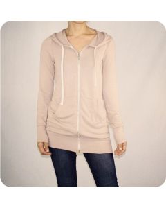 Able USA Women's Soft Garment Dyed Zip-up Hoodie