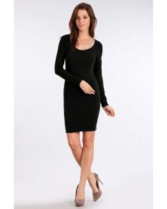 M. Rena Women's Long Sleeve Scoop Neck Dress