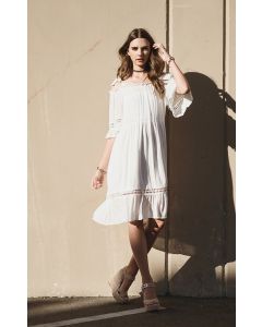 Moon River Women's Ribbon Tied Strap Dress
