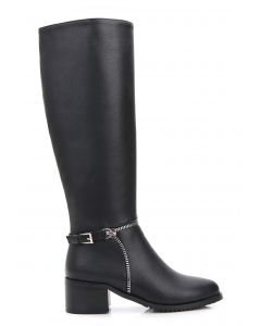 'Galena' Zipper Trim Strap Boots