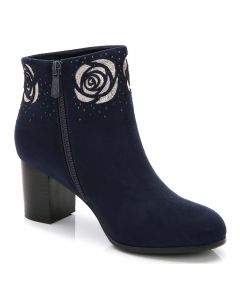 'Jalisco' Blue Rhinestone Glittering Booties