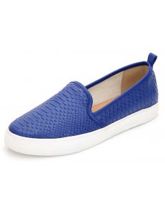 Croc Accent Blue Slip-On Platform Loafer