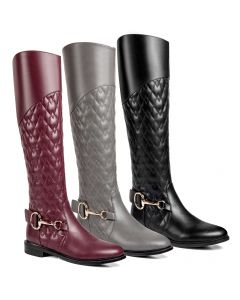 Tall Boots Low Heels Stitch Patterns Adult