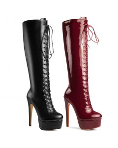 High Fashion Ultra High Stiletto Heels Platform Lace Up Boots