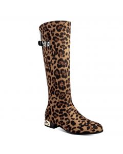 Ann Creek Women's 'Amur' Animal Print Goldtone Heels Boots