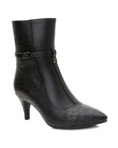 Mid-Calf Boots Two-Tone Accent Kitten Heels Adult