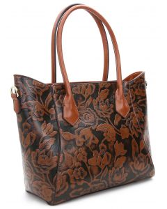 Ann Creek Women's 'Moura' Flower Patterned Motif Tote