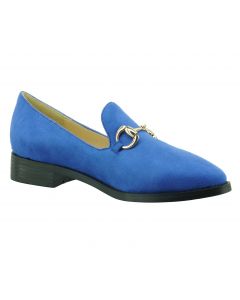 Pointed Toe Low Heel Suede Accent Loafers